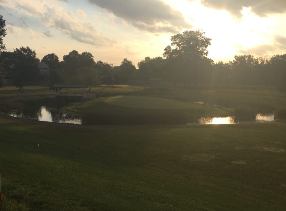 sunrise over golf course